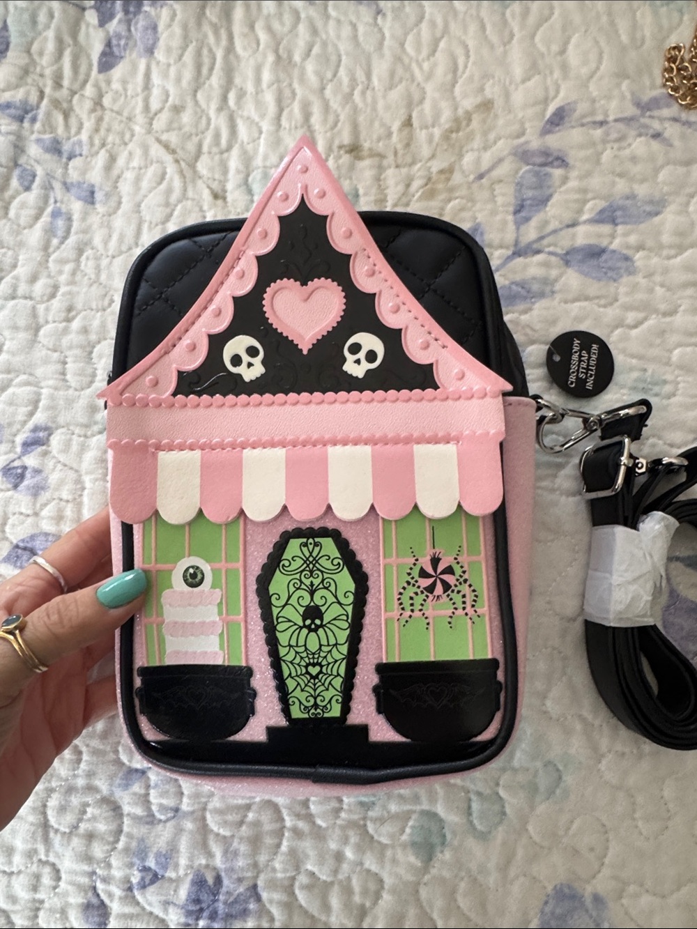 Bath & Body Works Black and Pink Crossbody Bag